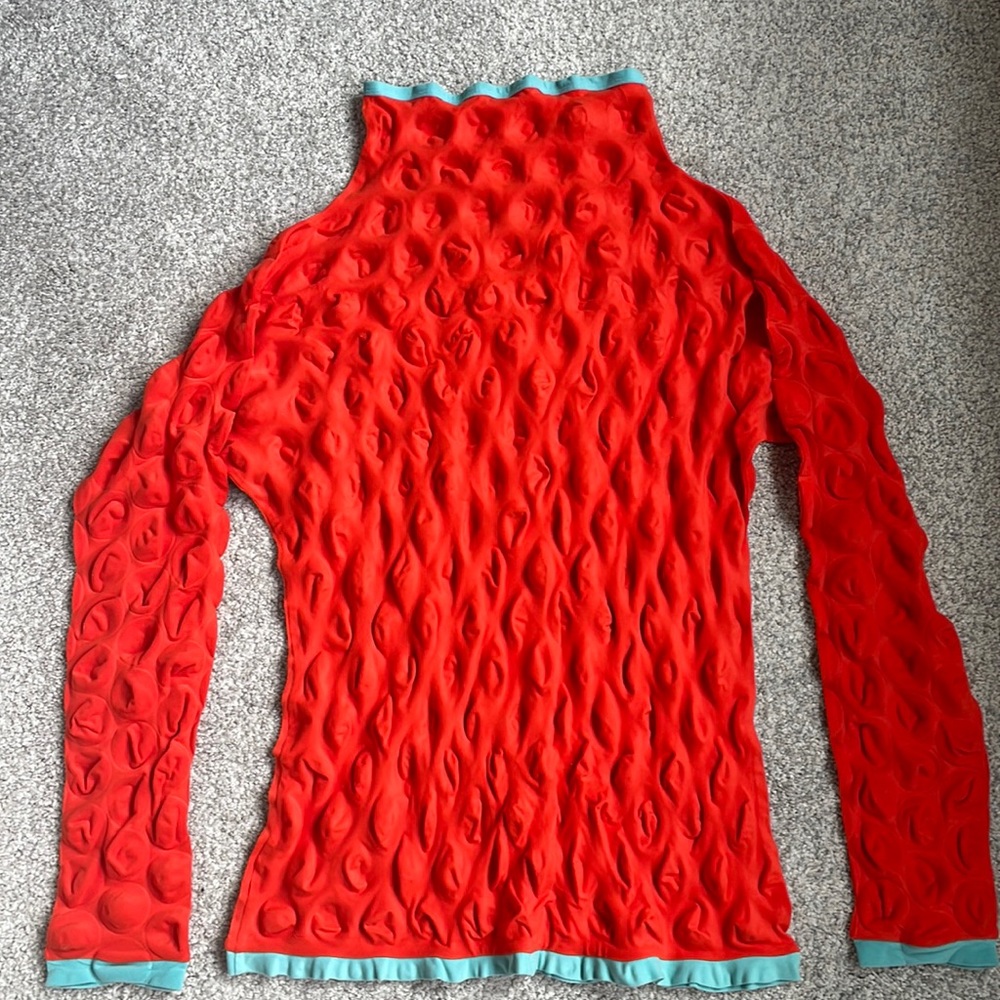Issey Miyake Red, “bubble” shirt